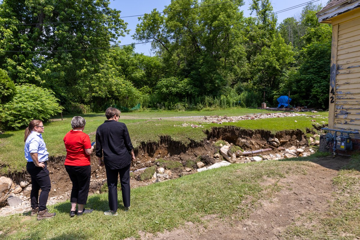 MassGovernor's tweet photo. We put boots on the ground after flooding hit the western part of the state and safety officials have been working around the clock. 

After surveying the damage from above, I touched down in Western Mass to get a closer look and let folks know that we're here to support them. https://t.co/ono6j71udN