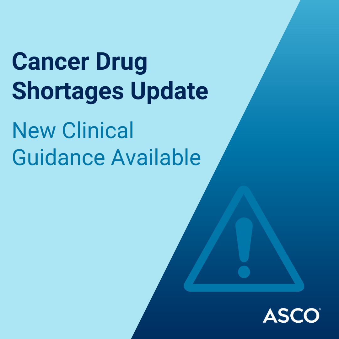 ‼️ New clinical guidance available for #TesticularCancer #GermCell tumors during the current #drugshortages Bookmark asco.org/drug-shortages for the latest guidance and updates on the availability of cisplatin and carboplatin