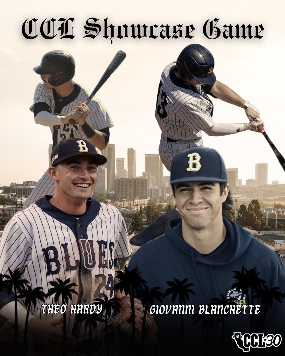 SLO_BluesCCL's tweet photo. Good luck to our players representing the SLO Blues in the CCL•30 Showcase Game today!
@TheoHardy01 @GioBlanchette
🏟️: MLB Youth Academy
📍: Compton, CA
⏰: 7:00 p.m.
📺: Bally Sports
#Showcase #Game #Baseball #CollegeBaseball #SLO #sloblues https://t.co/E4tQGueYRR