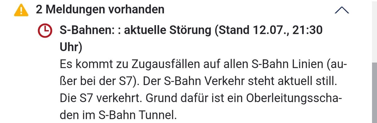 Weil im Tunnel in #Frankfurt was kaputt ist fährt auf dem _gesamten_ S-Bahn Netz von Hanau bis Wiesbaden kein Zug.... #RMV in a Nutshell...