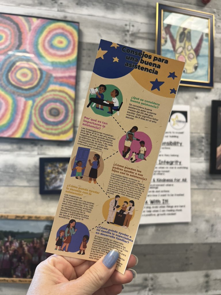 A handy attendance informational bookmark made by our <a href="/mystlukes/">St. Luke's University Health Network</a> Family Development Specialist, Ms. Montti.  Excellent school performance begins with good school attendance. #shinebright #brillabrillante #werise #levantarnos <a href="/rcarideshof/">rcarideshof</a> <a href="/Dra_T_Sierra/">Dr. Sierra</a> <a href="/MsEmMedinaBASD/">Erin Martin-Medina</a>