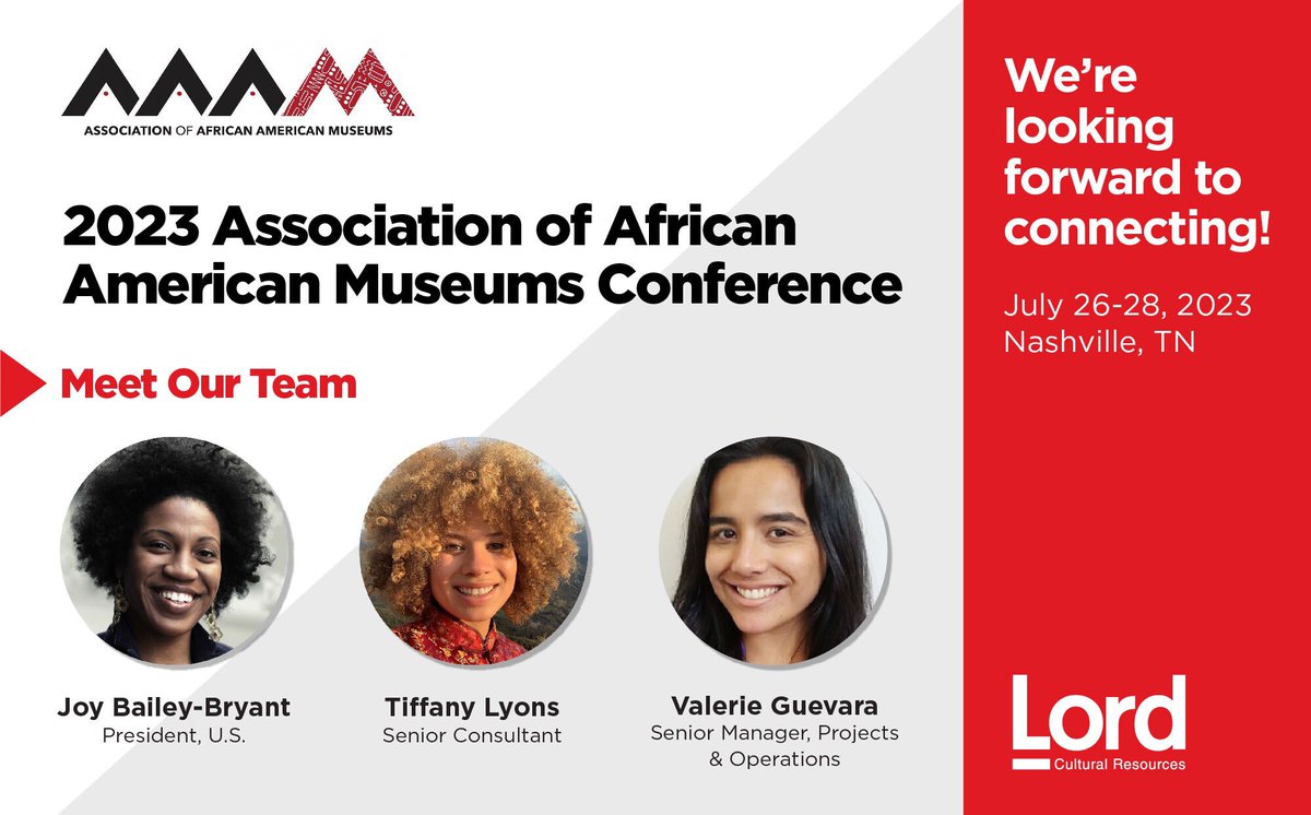 We can’t wait to connect AAAM. We’ll see you soon in Music City! 

Make sure to find us to talk about how we can help your organization, or connect with our team at Lord.ca!

#LordCulturalResources #AAAM #Museumplanning #CulturalPlanning #NMAAM