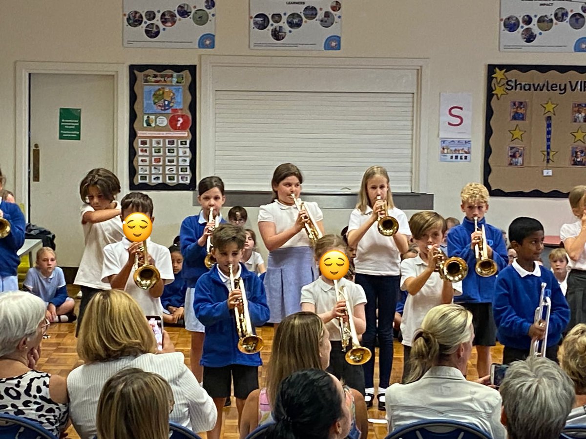 ShawleyPrimary's tweet photo. Here are some more photos of the fantastic Year 3 and 4 trumpet concert for parents this afternoon. #LEOmusic https://t.co/j3uHdrNabA