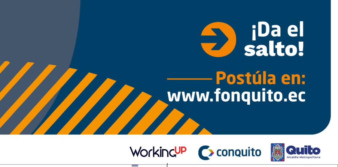 Con #FonQuito puedes obtener hasta USD 40.000 en #CapitalSemilla para impulsar tu negocio.🚀

Obtén el respaldo financiero que necesitas y comienza tu camino hacia el éxito empresarial.💪
¡Da el salto!

Regístrate para participar➡️ fonquito.ec