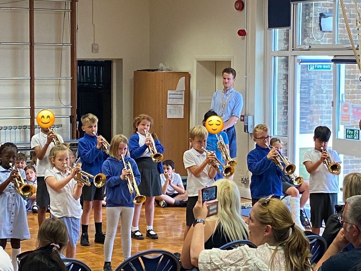 ShawleyPrimary's tweet photo. Here are some more photos of the fantastic Year 3 and 4 trumpet concert for parents this afternoon. #LEOmusic https://t.co/j3uHdrNabA