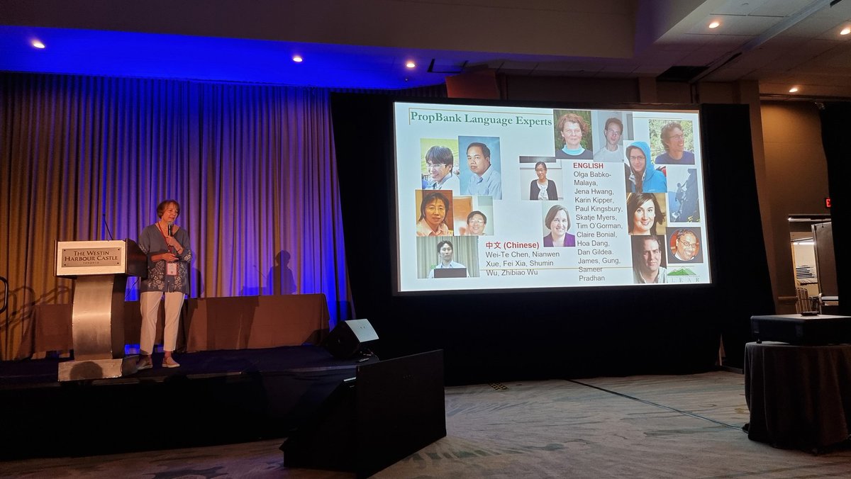 RNavigli's tweet image. Incredibly well-deserved #ACL2023NLP lifetime achievement award to Martha Palmer, @BoulderNLP, 50 years of amazing and inspiring work on semantics! PropBank, VerbNet and more as the foundations of AMR and recent research on sentence-level semantics! #NLProc #semantics #ACL2023