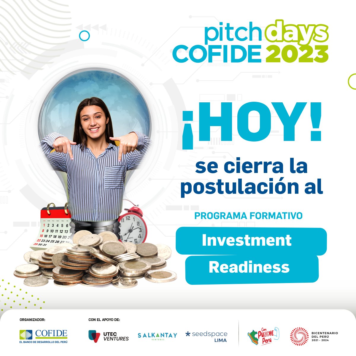 ¡Hoy cerramos convocatoria! 🚨 Postula al programa exclusivo y gratuito para #startups que deseen fortalecer sus conocimientos en levantamiento de capital.

📑 Mayor información 👉 lnkd.in/dd2GyvGy
📲 Link de inscripción 👉 cutt.ly/IwiDg9V5