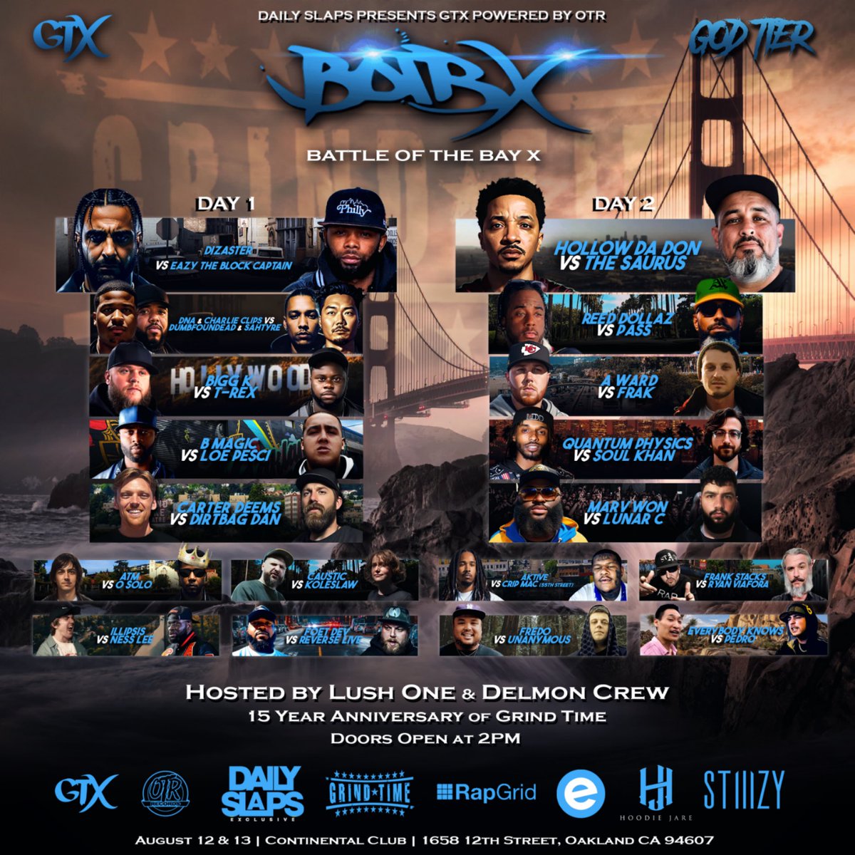 DIZASTERBANNED's tweet image. 📲 🖥PPV LINK : 
RAPGRID.COM/BOTBX 

🎟 🎫 TICKET LINKS: 
BOTBX.EVENTBRITE.COM

DAY ZERO FLYER DROPPING TODAY!! 

Follow @LushOne @cannaBree also for constant updates @GTXBattles #BOTBX #DAYZERO