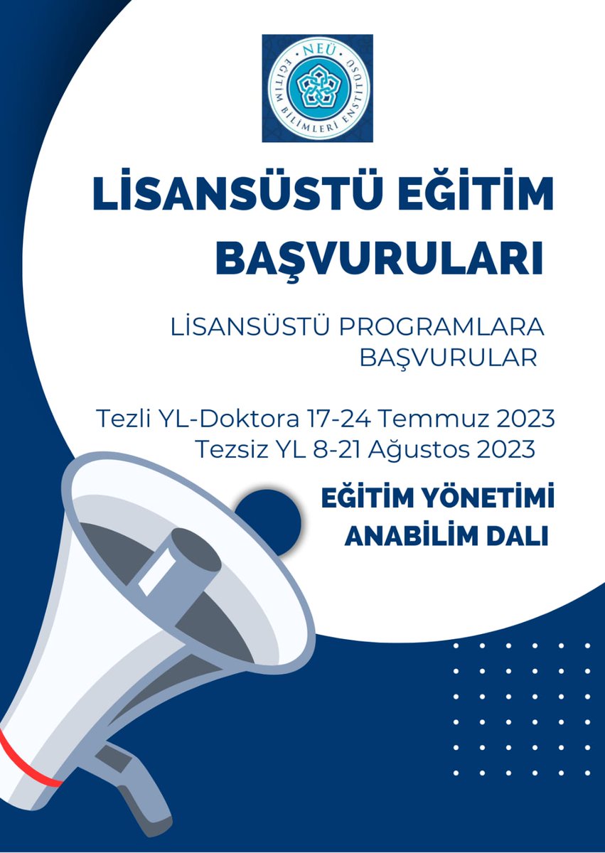 Eğitim Yönetimi bilim dalımızda doktora, tezli ve tezsiz yüksek lisans başvuru ilanımız. 
erbakan.edu.tr/egitimbilimler…

<a href="/mmustafayavuz/">Mustafa Yavuz</a> 
<a href="/aliunal037/">Ali ÜNAL</a>
<a href="/yildirim_atila/">Atila Yildirim</a> 
<a href="/yukselozden/">Yüksel Özden</a> 
<a href="/Dnz_Drnby/">Deniz Gülmez</a>