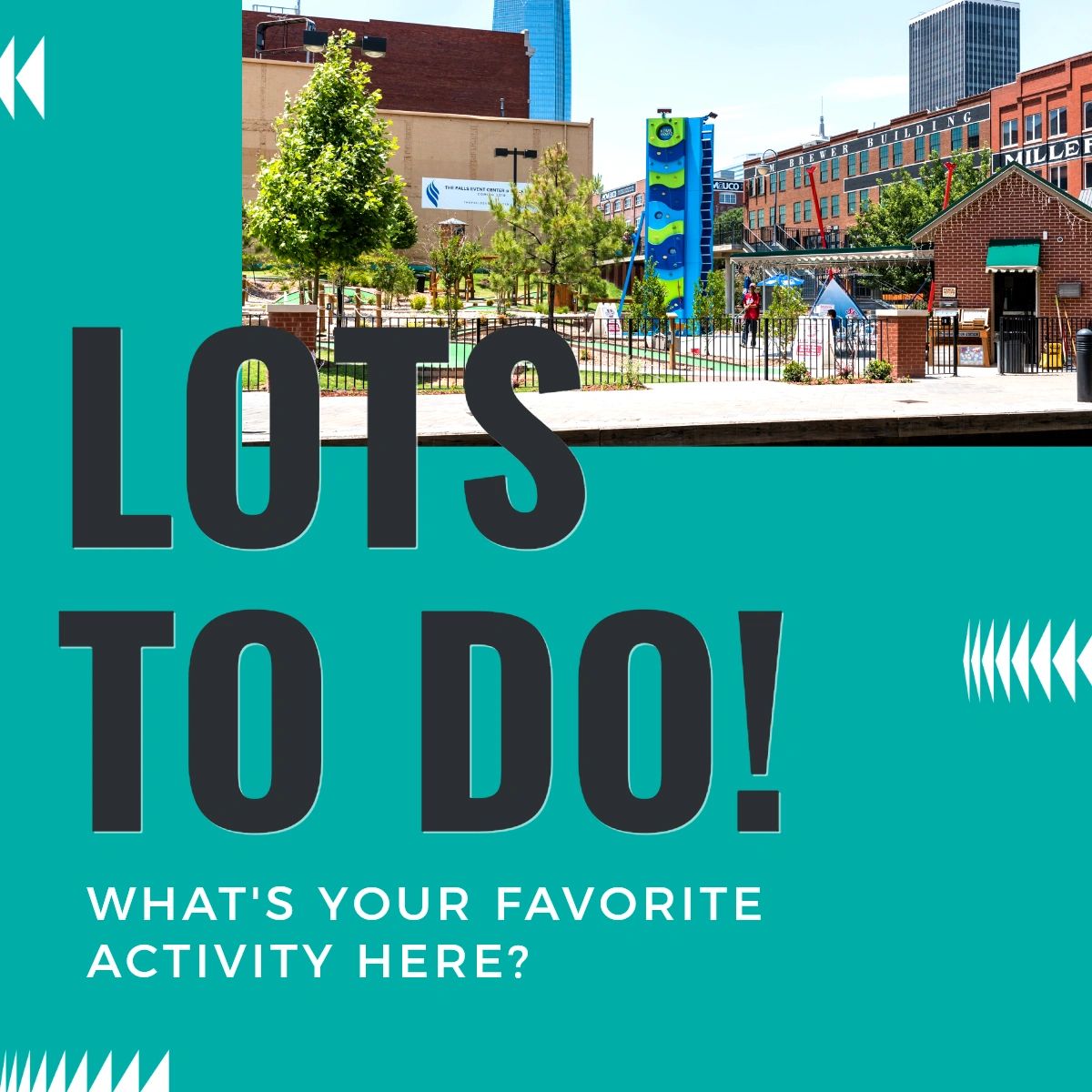 Putt-putt, arcade games, climbing wall -- the list goes on! 😄 Which activity at Brickopolis is your favorite? Tell us in the comments below! ⛳️🕹️ #FamilyFunOKC #BrickopolisEntertainment