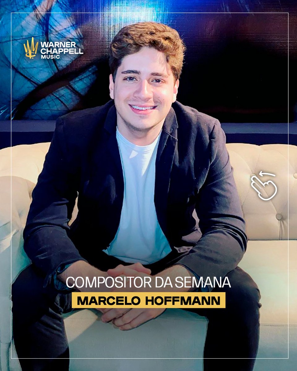WarnerChBrasil's tweet photo. A caneta do nosso compositor Marcelo Hoffmann é uma verdadeira criadora de hits. E hoje ele é o nosso autor em destaque 🔥

Já corre pra dar stream nas composições do Marcelo 😜

#WarnerChappellBrasil https://t.co/kQtMfy0UaD