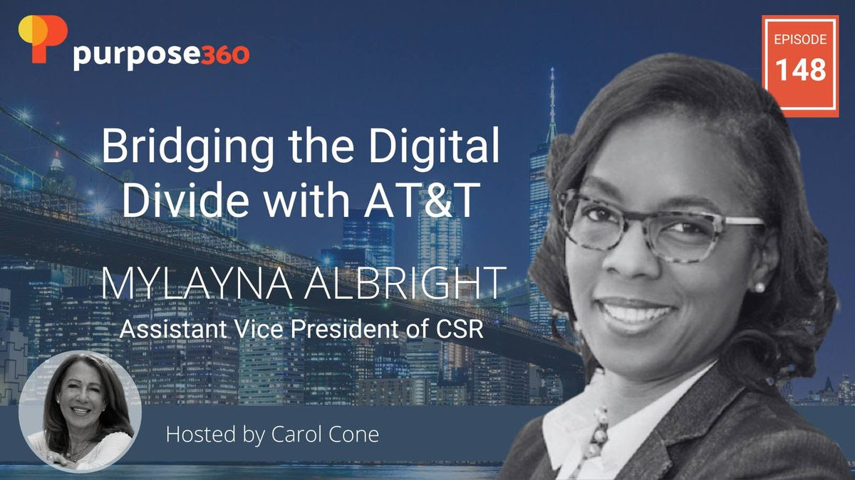 AmirJ_CA's tweet photo. @ATT's Assistant Vice President of CSR, Mylayna Albright, recently appeared on Carol Cone’s Purpose 360 podcast to share  how AT&amp;T's comprehensive $2 billion commitment aims to bring the benefits of internet access to underserved communities. Listen here: https://t.co/3yTWECLdag https://t.co/0YKc3GECTh