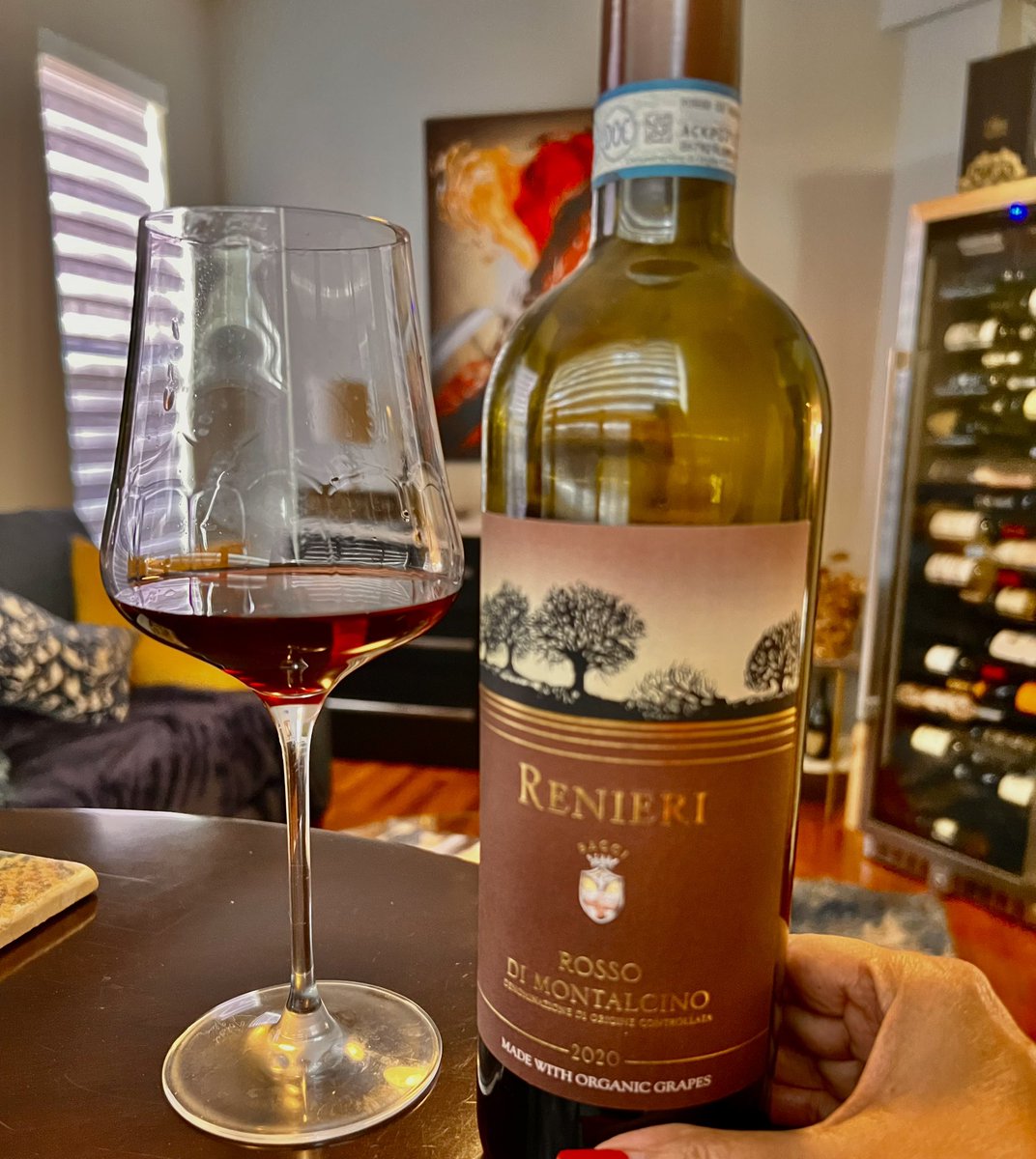 Happening now! Cheers to La Dolce Vita in Gina’s Wine Room. What do you think? Salute #rossodimontalcino