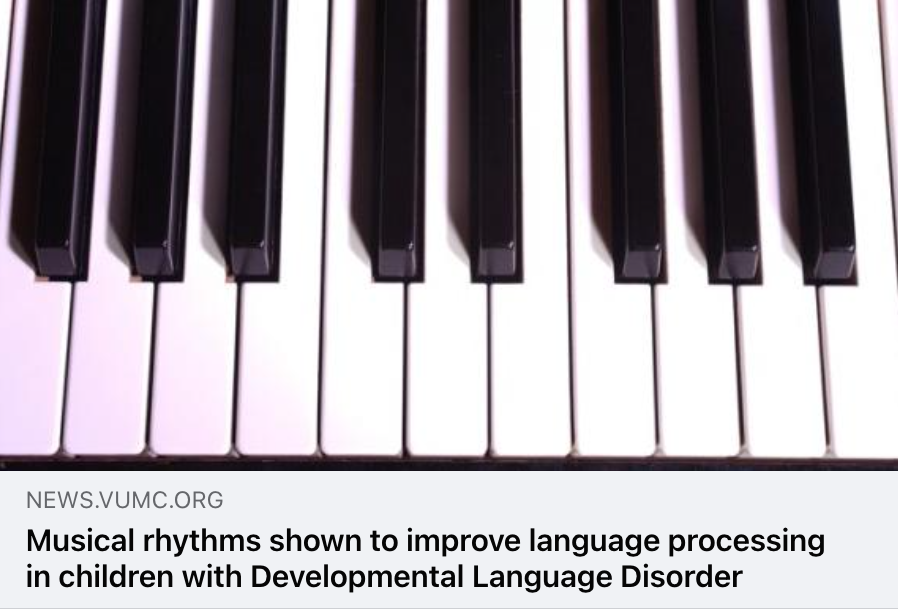 RZTherapy's tweet image. Musical rhythms shown to improve language processing in children with Developmental Language Disorder. #SLP #speechlanguagepathology #Languageprocessingdisorder #Speechlanguagetherapy #Musictherapy #SLPA
news.vumc.org/2023/07/12/mus…