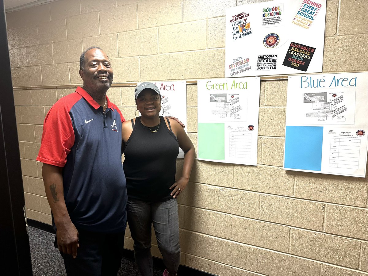 SmithTeaches2's tweet photo. So grateful for @FultonCoSchools leaders!I attended the FCS leadership conference&amp; learned so much on how to effectively lead the custodial team. BIG shoutout to Environmentalist Tech C.Rowe for her support.Our head custodian P.Cheeks&amp;I are on a great mission! #StructuresInPlace https://t.co/gDHeBB0JDZ