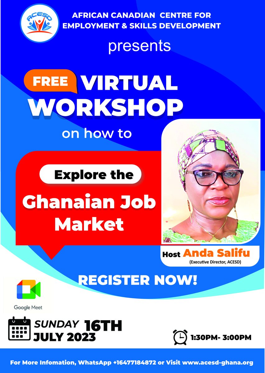 AcesdGhana's tweet photo. Unlocking Opportunities: Exploring the Ghanaian Job Market 🚀

Are you ready to embark on an exciting journey into the heart of the Ghanaian job market? 

Register using the link below👇🏼👇🏼👇🏼👇🏼👇🏼👇🏼
https://t.co/hm63f9oIn7 https://t.co/yF4bQYFYOo