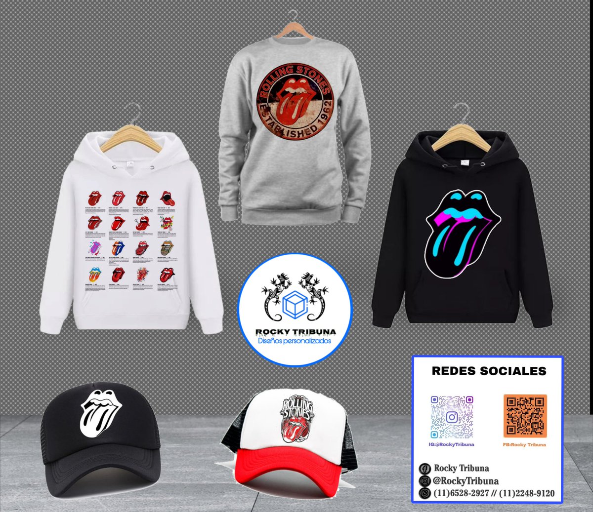 XavierAllBOYS2's tweet photo. Los stones cumplen 61 años yen @RockyTribuna les agradecemos y rendimos homenaje a nuestra forma.
#TheRollingStones #LosStones #Rollingas #DiseñosExclusivos #Chops #Tazas #Remeras #Gorras #Buzos #Camperas #Canguros https://t.co/8bmErVI1Y0
