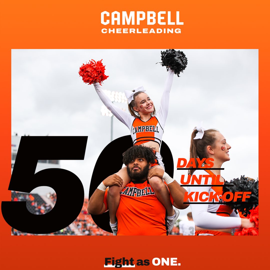 GoCamelsCheer's tweet photo. We are counting down the days until another @GoCamelsFB season!!! T minus 5️⃣0️⃣ days!!! https://t.co/Tfc79npPoL