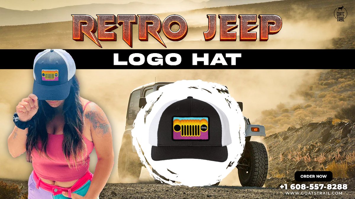 GoatsTrail's tweet photo. Unleash your inner adventurer with @GoatsTrailCo Retro Jeep Logo Hat! 🚙✨ Rock the throwback style and show off your love for all things Jeep! Get yours today!
https://t.co/9DOyPwbq3u
#JeepHat #RetroJeep #AdventureReady #OffRoadFashion https://t.co/yuPzXy9R3Y