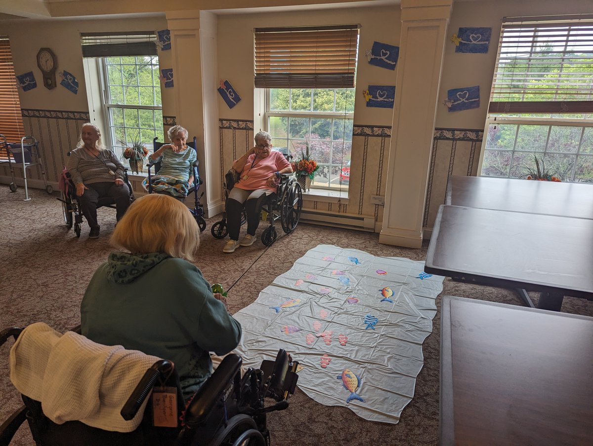 Concordia at Cranberry staff and residents found a way to take the fishing fun inside during a stormy day! To learn more about this fintastic community, visit ConcordiaCranberry.org. #GoneFishing #RainyDayFun