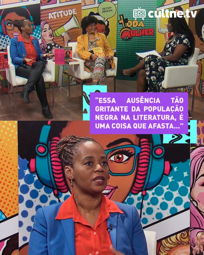 cultne's tweet photo. A falta da população negra na literatura foi o tema abordado no Programa "Toda Mulher" veiculado na TV Alerj. Assista o programa completo em https://t.co/1RTBo1VDr3 https://t.co/s15KVWH8Ub