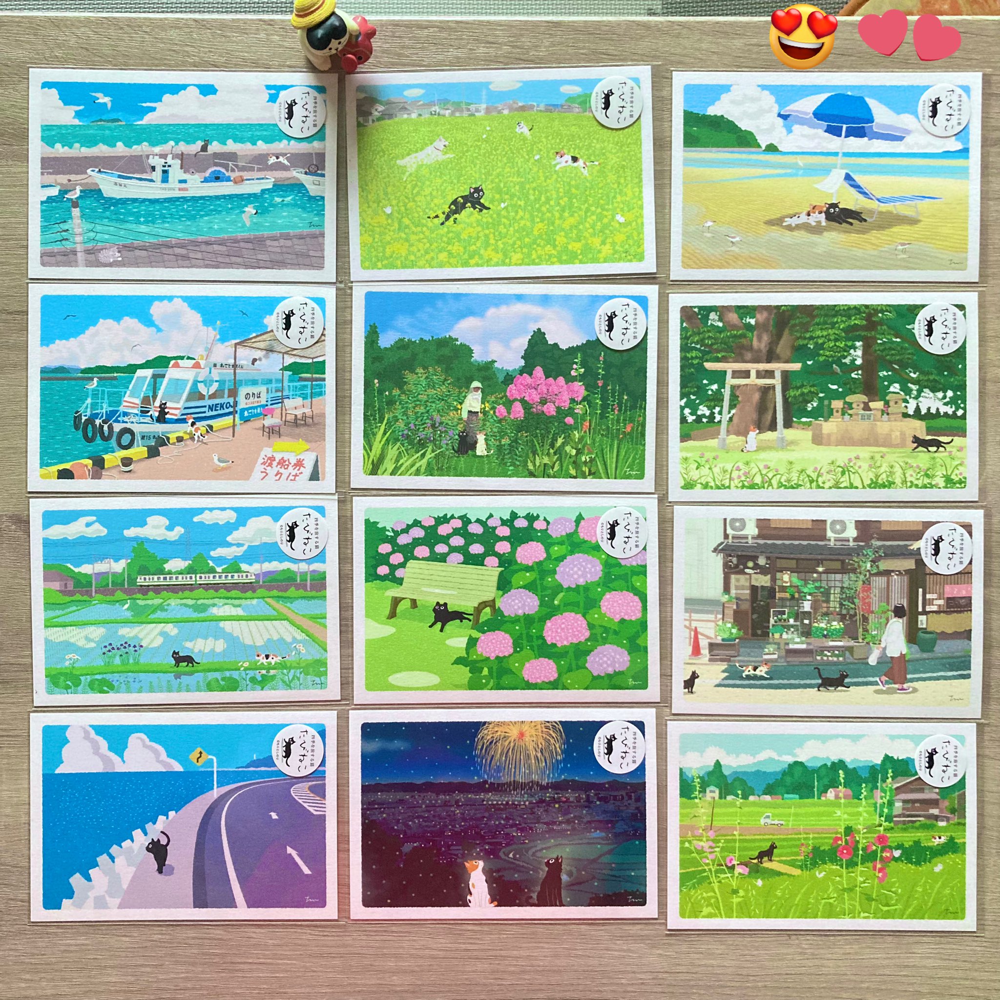 猫 【ご希望の絵柄でおまとめします】たびねこ ポストカード 一覧 新品
