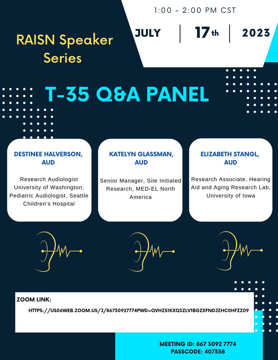 AROMWM's tweet photo. The ARO Education Committee would like to share an upcoming Q&amp;A Session held by RAISN. Tune in if you are interested in learning more about Research Audiology Not sure what to ask? Watch the ARO Coffee Hour w/ RAISN recording to prepare! @RAISNetwork  https://t.co/64YNcIt375 https://t.co/2vwYfFMP5Z