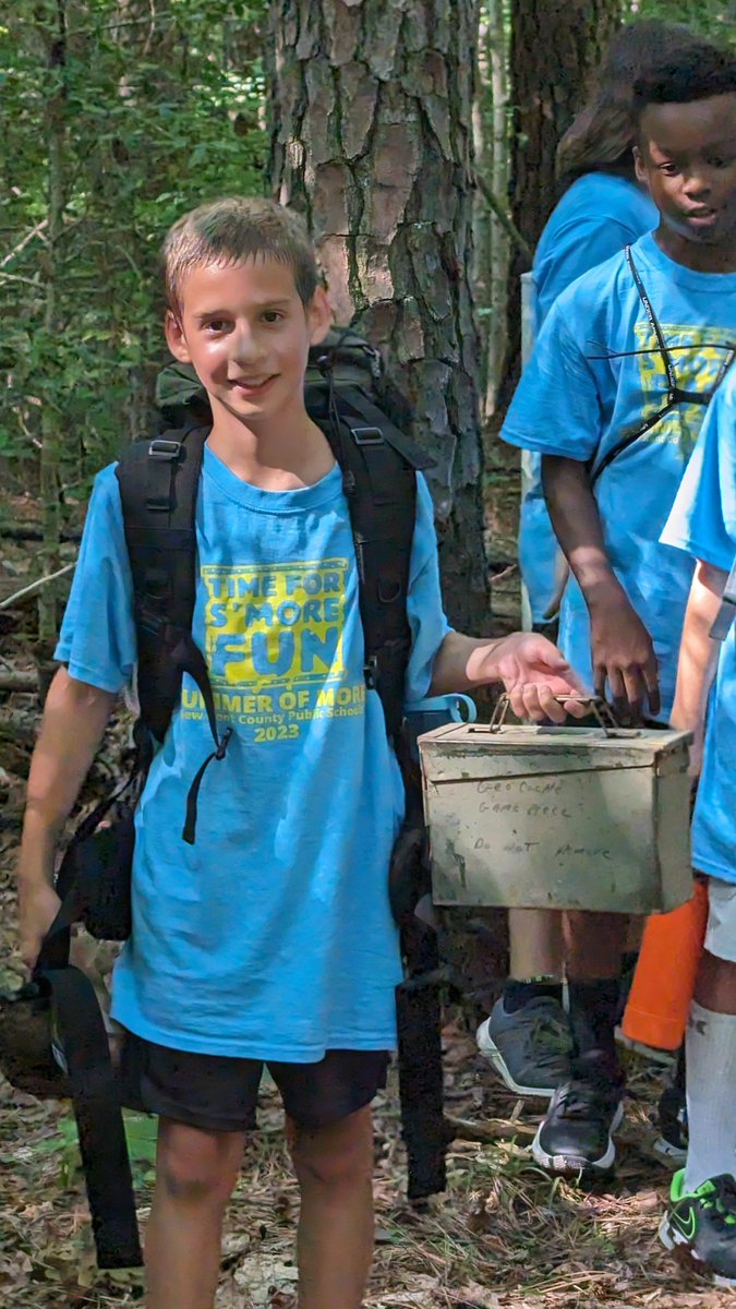 HodgesNKMS's tweet photo. The kids killed it today at Wahrani Trail as part of Seek-Search-Survive!  One of our groups saw two snakes, the pioneer graveyard, a geocaching box,and hiked over four miles. It was worth the sweat! @MrsCederholm https://t.co/98D3quj0IE