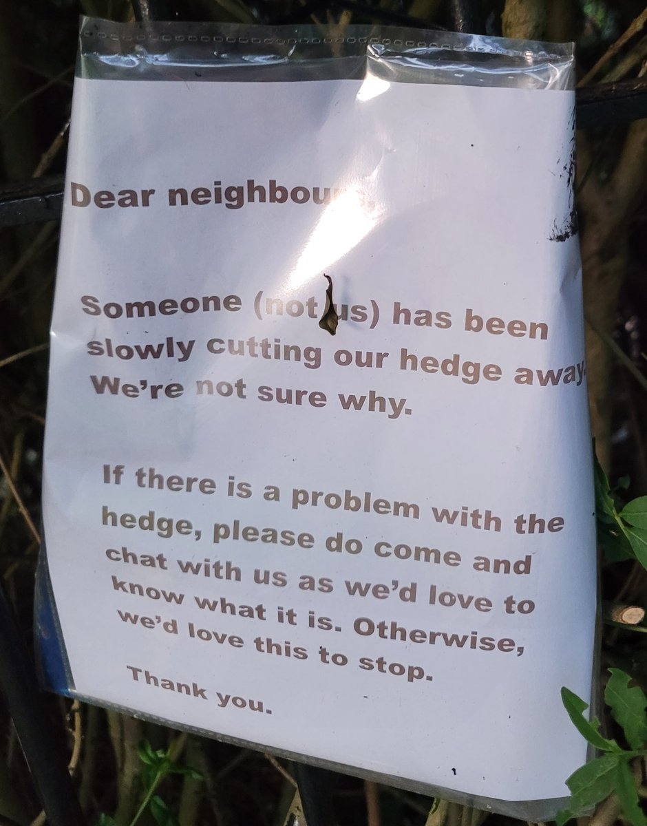 VillageinCrisis's tweet photo. Spotted this great sign while out on patrol in @VillageinCrisis tonight.

#podcast #funny #comedypodcast #Hedgewatch #hedge #FacebookNews https://t.co/IBJJ97gAlL