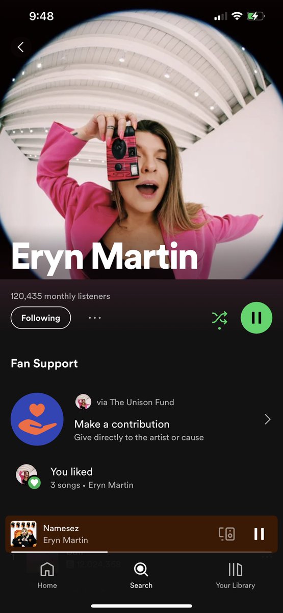 Everyone who sees this post go give this artist a listen best female artist no cap @erynmartinnn