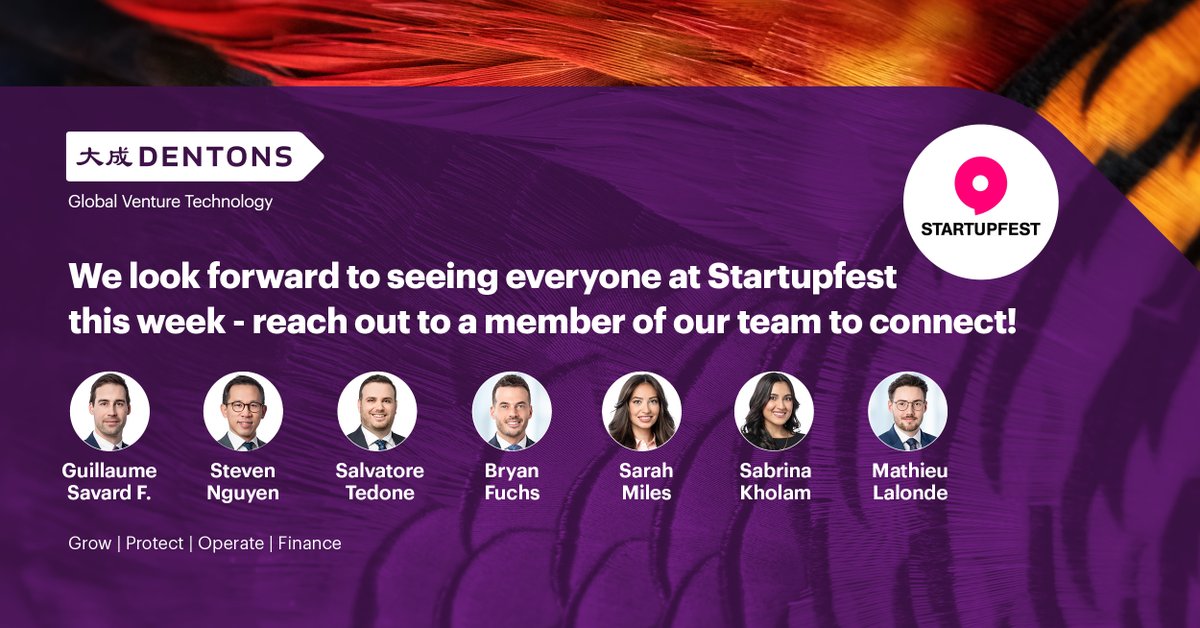 Our #VentureTech group is thrilled to be heading to @Startupfest in Montréal this week. We are proud of the authentic relationships we have with our clients, #startups and team in today’s growing #digitalworld. We are eager to see you there and make lasting connections!