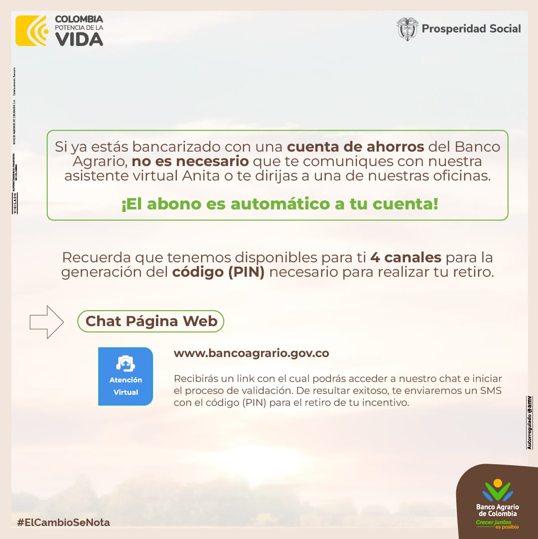 BancoAgrario's tweet photo. Si eres beneficiario del programa "Tránsito a Renta Ciudadana en el segundo ciclo de pagos, te invitamos a conocer las 4 alternativas que el #BancoAgrario ha habilitado para que puedas retirar tu incentivo. 

¡Recuerda que tienes hasta el 31 de julio para reclamar tu pago! 👇 https://t.co/IELZsd2QqY