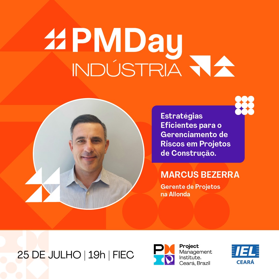 Não perca Marcus Bezerra, especialista em gerenciamento de projetos, nosso 3º palestrante no PMDay! Com experiência em engenharia civil, ele compartilhará estratégias eficientes para gerenciamento de riscos em projetos de construção. 

 linktr.ee/pmice?rdst_src…
