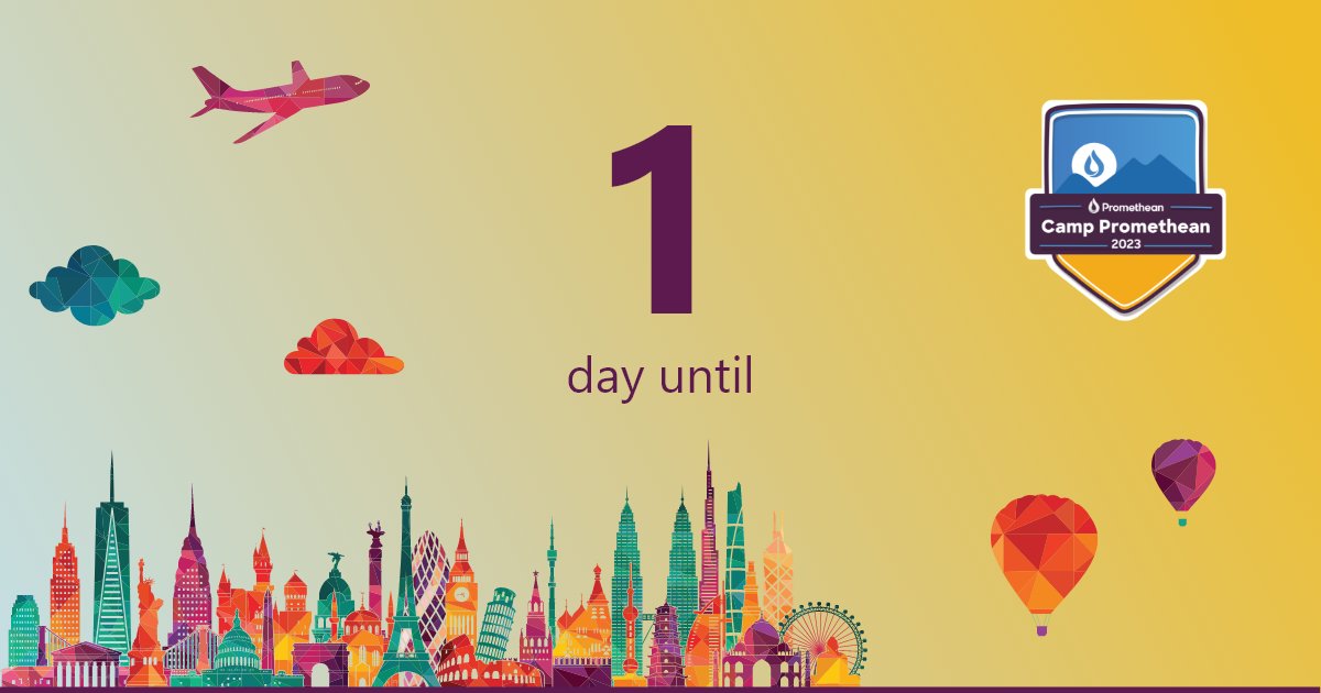 Tomorrow at 9 a.m. EDT, we'll be kicking off #CampPromethean23. It's not too late to register! Hope to see you all there 😀 bit.ly/462wYWD #professionaldevelopment