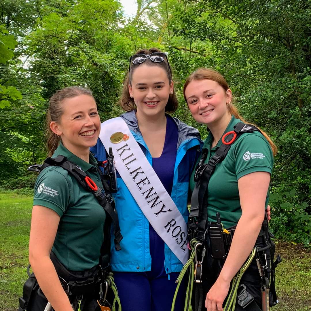 Some of our amazing team at the launch of the Skywalk at #castlecomerdiscoverypark yesterday. Smiles, glamour and fun, not just on ribbon cutting day, but every day. @LoveKilkenny #newadventure #dreamteam #bestteamever