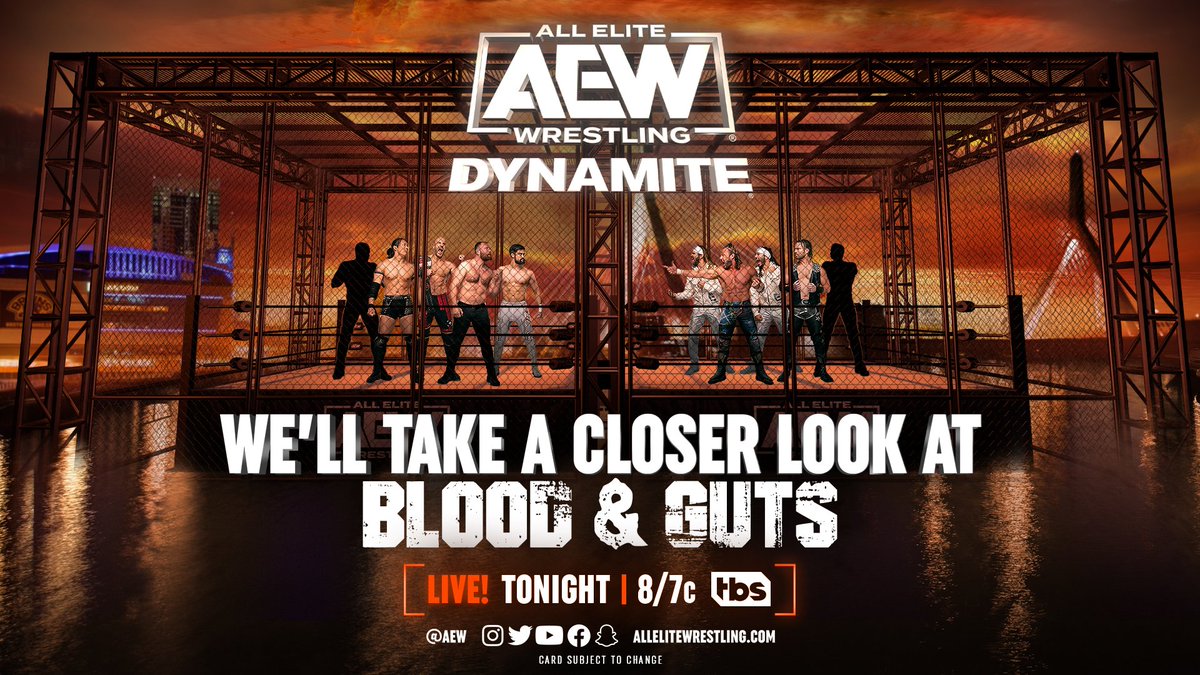 With seven days until #BloodAndGuts, we hear from both teams as we find out their fifth members

Who will it be? Find out LIVE at 8/7c when #AEWDynamite is on <a href="/TBSNetwork/">TBS Network</a>