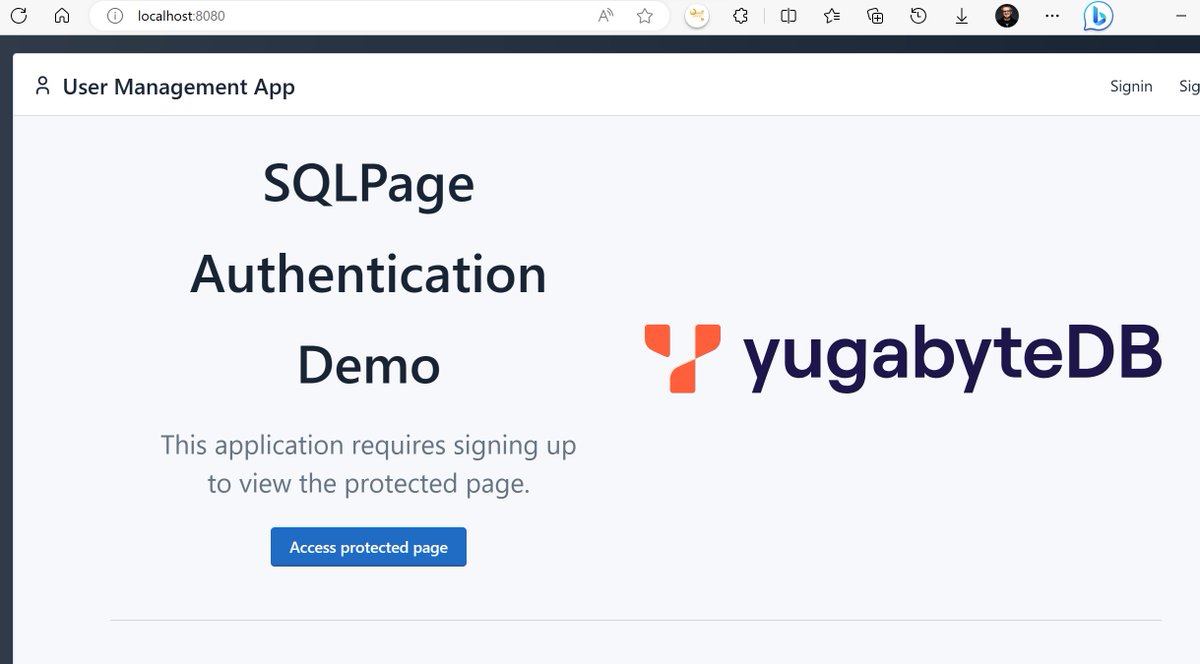 FranckPachot's tweet photo. Awesome #SQLPage by @ophir_dev : build you application with SQL😎
And if you want your application to be always up and horizontally scalable, just connect to @YugabyteDB instead of @PostgreSQL https://t.co/C44obqE3KI