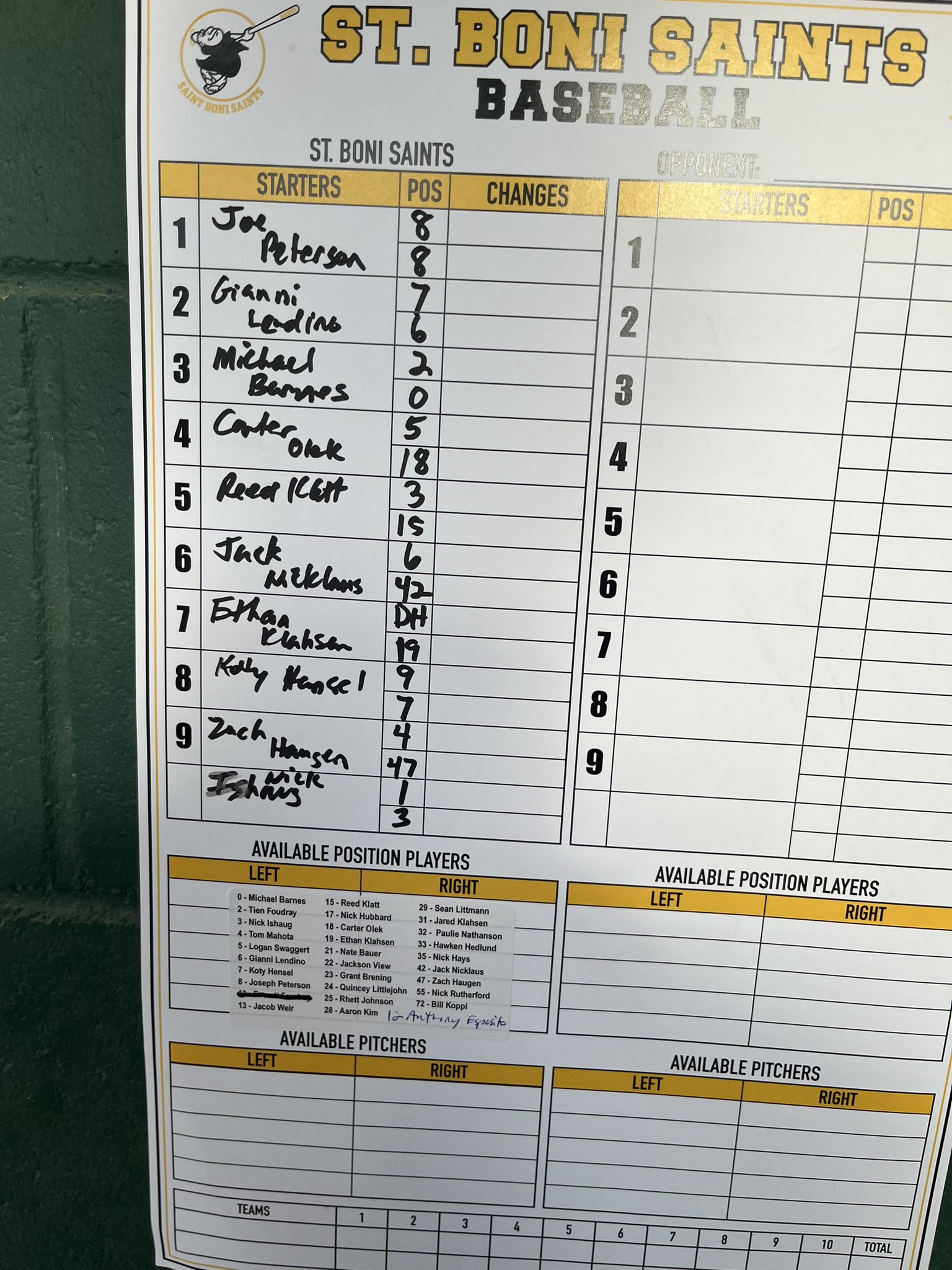 St. Boni Saints on Twitter "St Boni travels to the beautiful field in