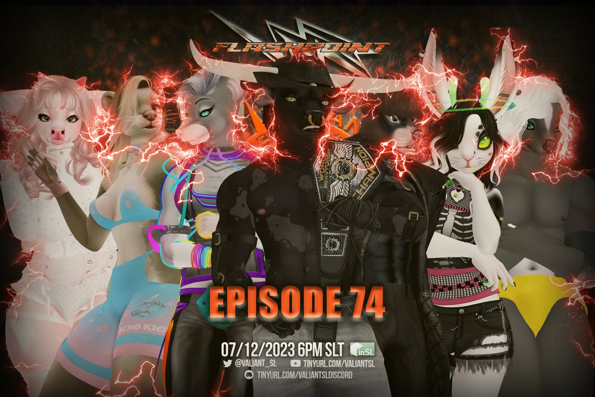 Episode 74 of #VWFlashpoint starts in ONE HOUR! Get here early, grab a seat, and get ready for the chaos that Valiant brings so well! 

Only at the Resurgence Coliseum!

maps.secondlife.com/secondlife/Dee…