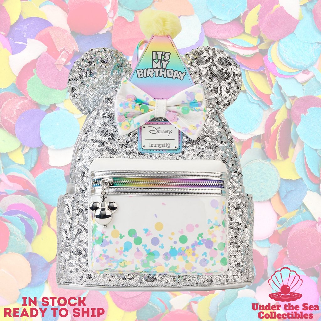 undertheseaco's tweet photo. Celebrating your birthday soon? Check out our Mickey and Friends Birthday Celebration Loungefly Mini Backpack available in stock and ready to ship at Under the Sea Collectibles! https://t.co/bLuKQMj7dS