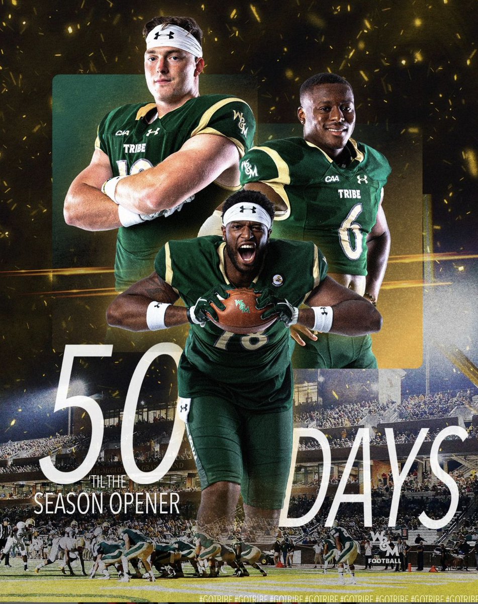 WMTribeFootball's tweet photo. 𝗻𝗼𝘁 𝗹𝗶𝗸𝗲 𝘄𝗲'𝗿𝗲 𝗰𝗼𝘂𝗻𝘁𝗶𝗻𝗴, 𝗼𝗿 𝗮𝗻𝘆𝘁𝗵𝗶𝗻𝗴 🏈

a new season gets underway soon and you're gonna want to be part of it. 

get your 🎟 now → https://t.co/DNUoegZxrG

#GoTribe https://t.co/1s4iBnh2CX