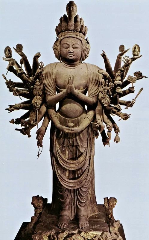 アンティーク　骨董　木彫　仏像　千手観音菩薩？　古美術 第35仏：木造千手観音立像（延暦寺蔵） | 仏ログ