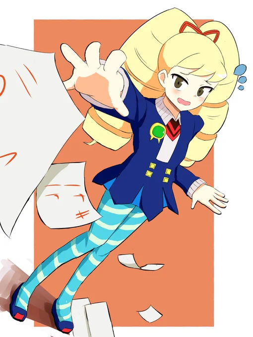 書類をこぼす委員長