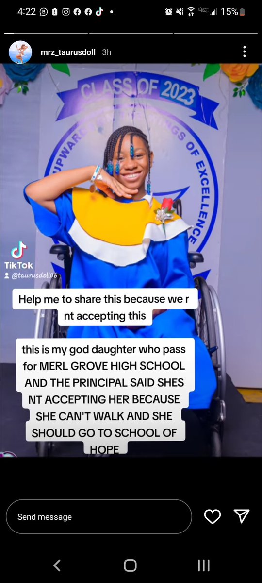 In 2023 we discriminating the disabled community???

And to recommend the child attend School of Hope???? School of Hope is for Autistic children not physically disabled students.

This is just disrespectful.