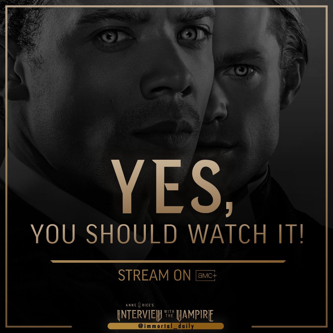 immortal_daily's tweet photo. Emmy-nominated or not, #InterviewWithTheVampire is worth sinking your fangs into🩸And with season 2 airing in 2024, you don't have to worry about bleeding it dry... There is more to come!
→Retweet with reasons to watch #iwtv 👏🏻 https://t.co/vdXJniKbve