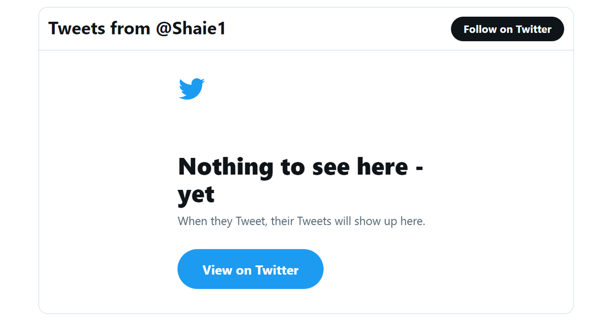Shaie1's tweet photo. Many people are experiencing issues with the Twitter's embed feature in projects. The feeds are no longer appearing and instead the message below shows. Is there anything in the works to fix this? Happened after the recent new changes
@TwitterSupport 
@elonmusk
@Twitter
#Twitter https://t.co/R0nowgYDdb
