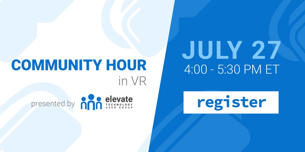 Next week - interact live with guest speakers Ash McCarty, Dave McGraw, and Adam Little as they discuss the latest updates on #VxRail and #APEX #Cloud Platforms in Virtual Reality! 

Grab your spot at surveymonkey.com/r/3XPCJ9K