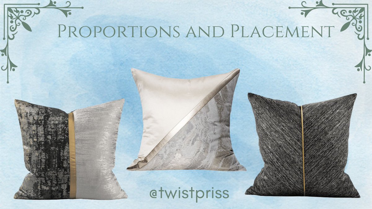 Achieving a balanced and harmonious look relies on proper proportions and placement of the pillows.

#TwistPriss #homedecor #interiordesign #home #interior #decor #design #homedesign #handmade #homesweethome #art #decoration #furniture #architecture #interiors #homedecoration