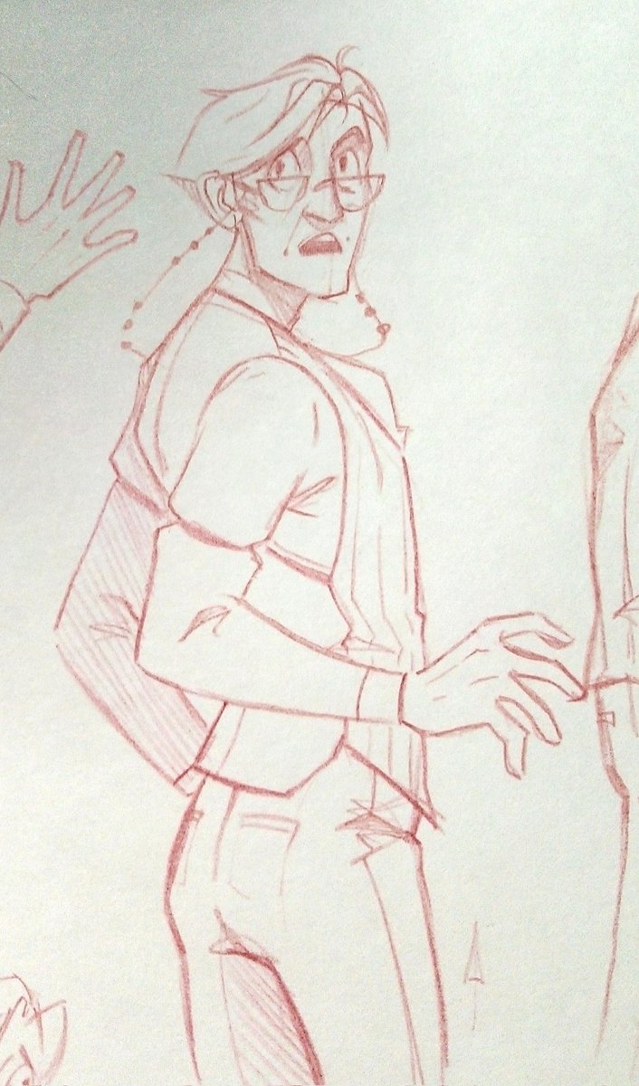 Lynx_the_artist's tweet image. Well, this is what my art looks like before I paint them.
Story! At the first launch, Narrator had some kind of problem with the audio processor and he sounded like a flock of indignant waxwings. Hence the name - Birds)) 
He is waxwing bird.
#tspnarrator #thestanleyparable