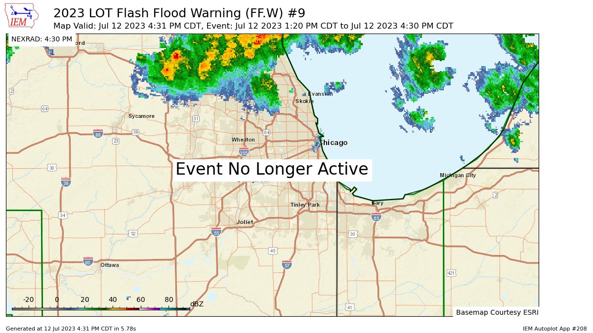 LOT expires Flash Flood Warning for Cook, DuPage, Will [IL] https://t.co/w4VskWQoAk https://t.co/Z7dsdqaZmP